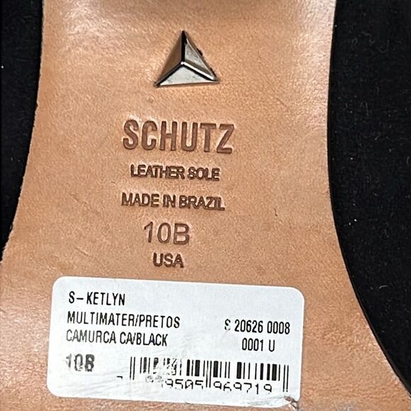 SCHUTZ Ketlyn Fur Trim Suede Boots Sz 10 - Picture 12 of 14